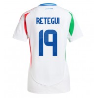 Italy Mateo Retegui #19 Replica Away Shirt Ladies Euro 2024 Short Sleeve